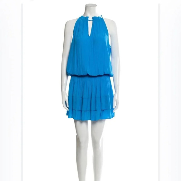 RAMY BROOK NWOT Mackinley Sleeveless Shirred Short Dress in Pool Blue - Picture 4 of 9